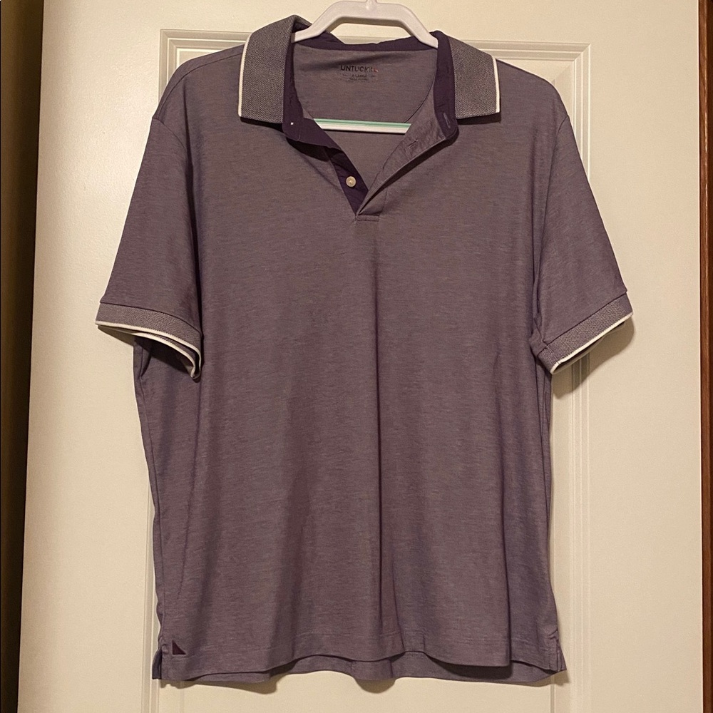Untuckit purple performance polo